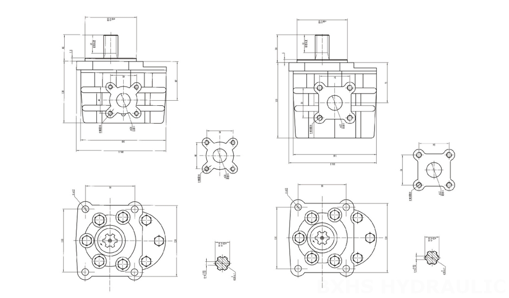 NSH-10 10 cc/rev 油圧ギア・ポンプ drawing image