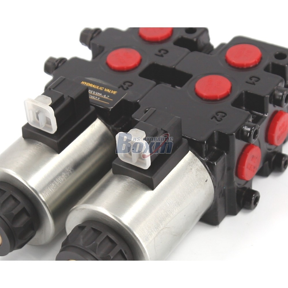 Industrial HSV09 2 Spool Solenoid Flow Diverter Control Valve detail image