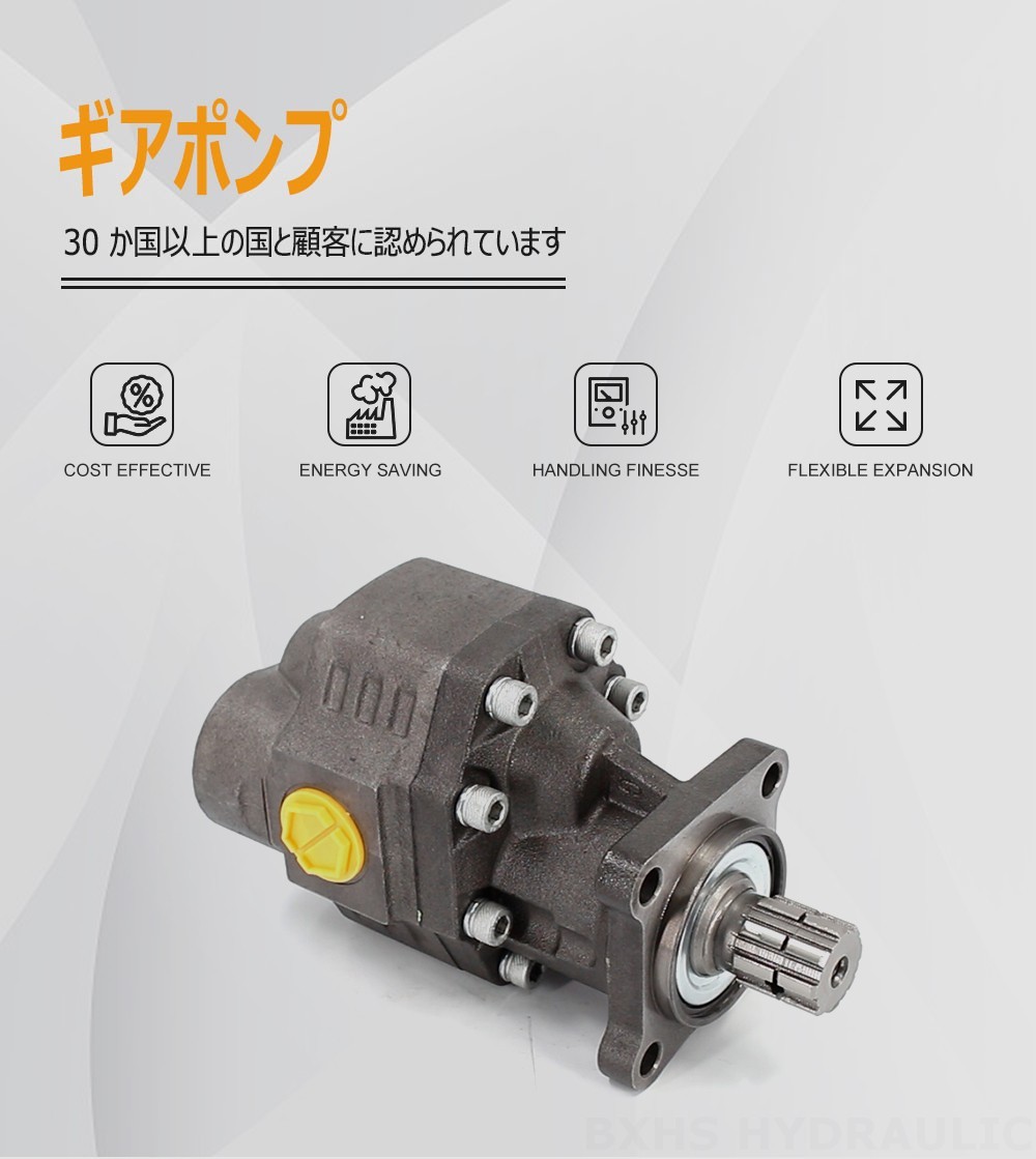 CBHW-ISO-100-Y 100 cc/rev 22 MPa (3190 psi) 油圧ギア・ポンプ