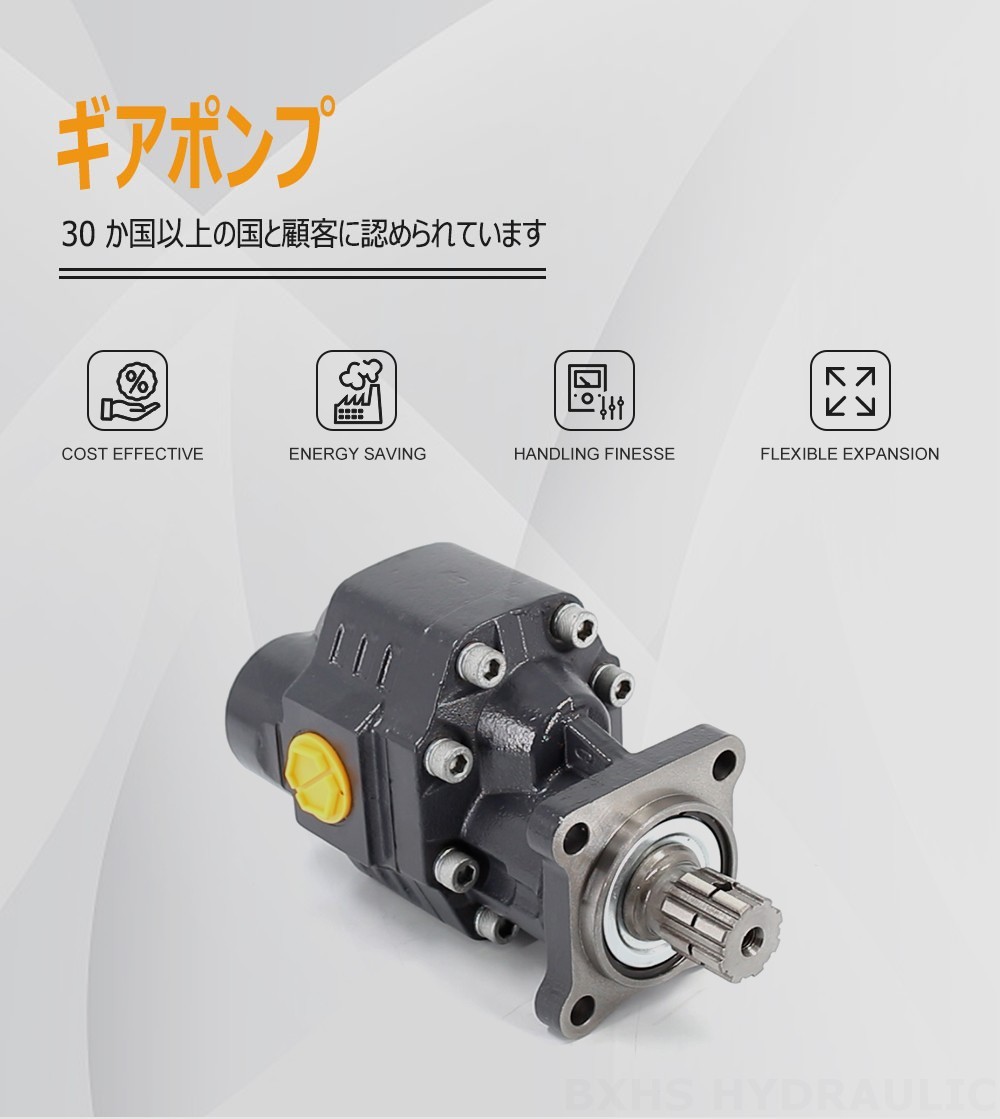 CBHW-ISO-80-H 80 cc/rev 22 MPa (3190 psi) 油圧ギア・ポンプ