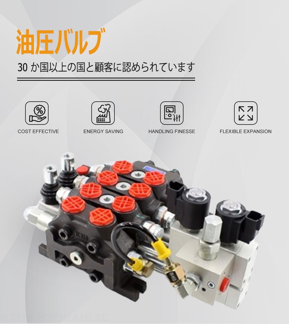 DCV60 電気油圧 2スプール セクショナル方向弁