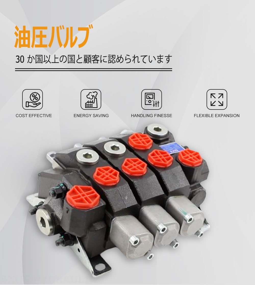 HSDS15 手動 3スプール モノブロック方向弁