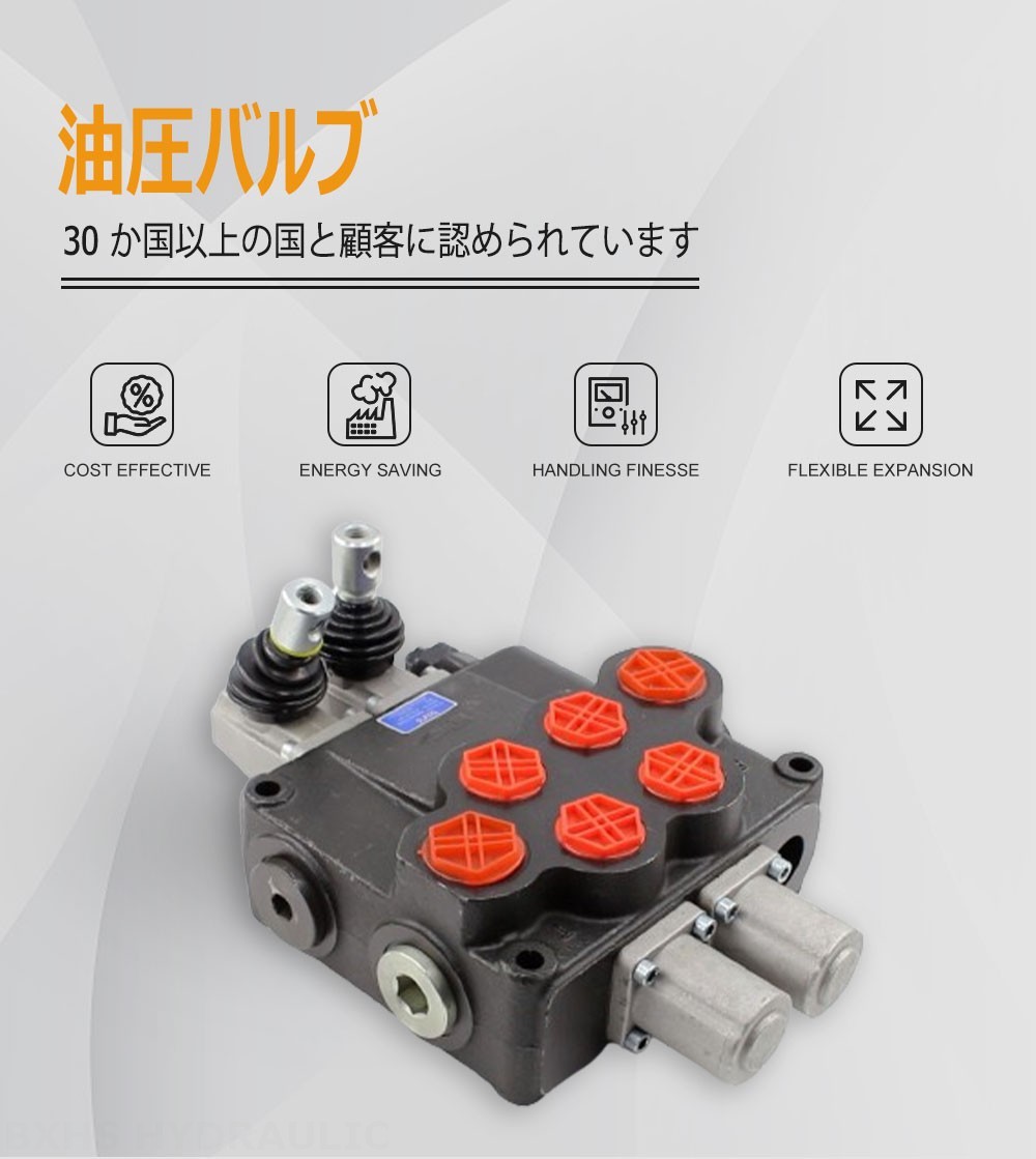 P120 手動 2スプール モノブロック方向弁