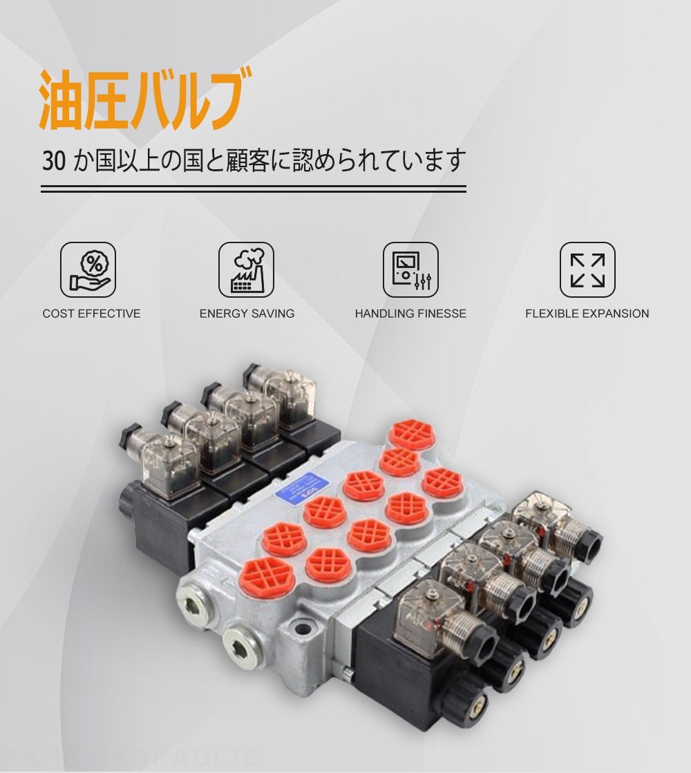 P40-DKL ソレノイド 4スプール モノブロック方向弁