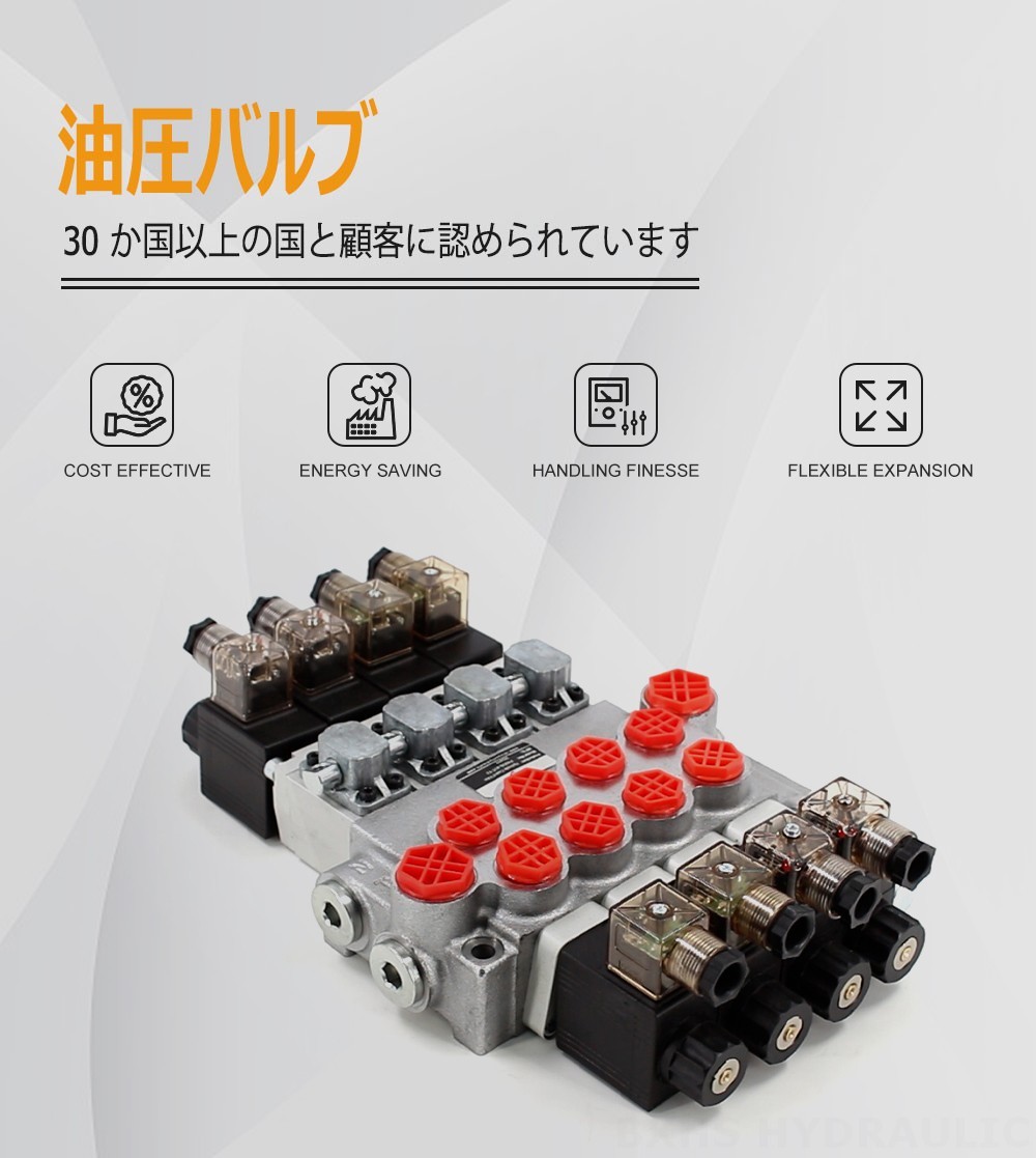 P40-DS ソレノイド 4スプール モノブロック方向制御弁