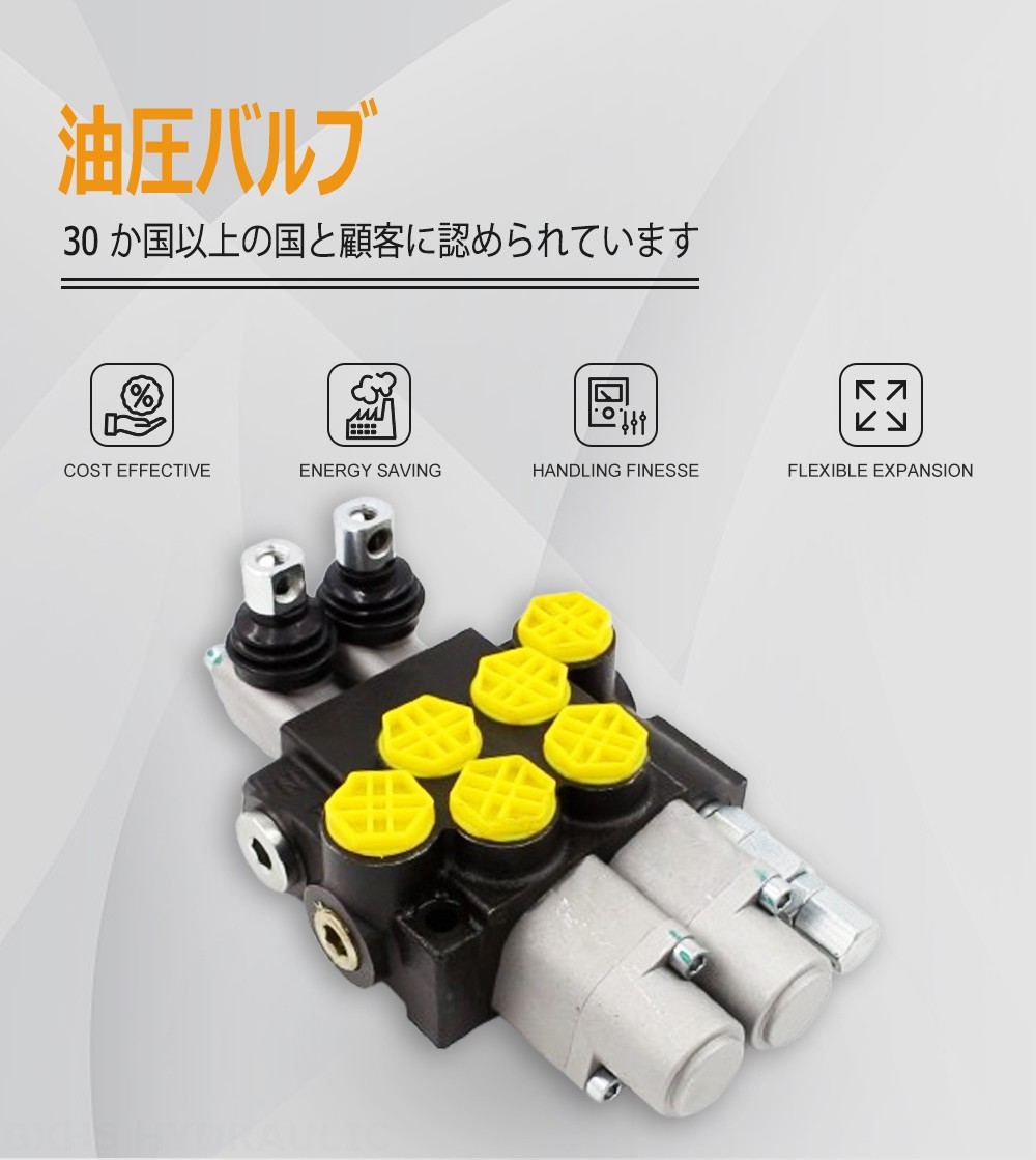 P40-G12-2OT 手動 2スプール モノブロック方向弁