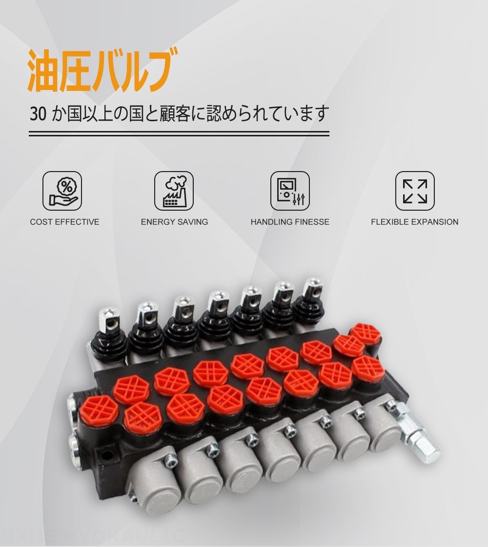 P40-G12-7OT 手動 7スプール モノブロック方向弁