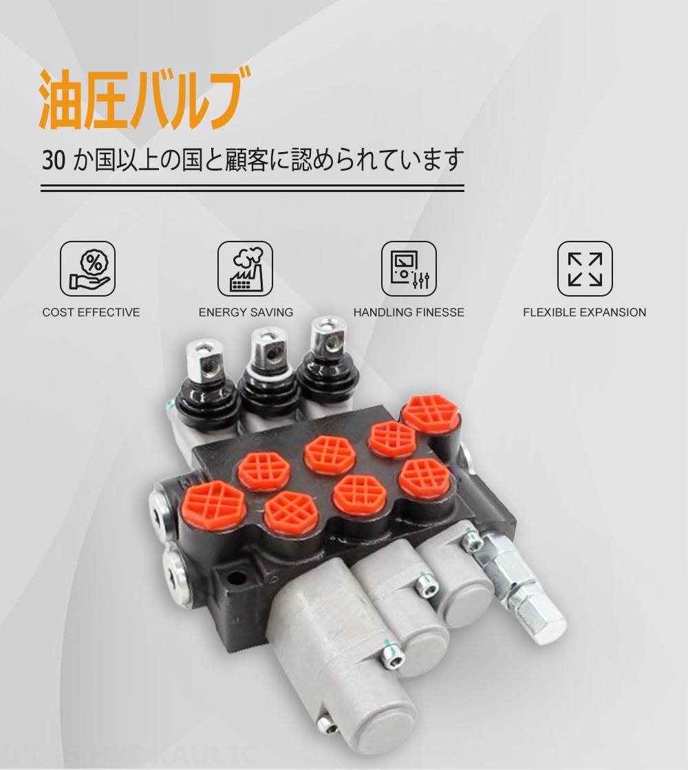 P40-G12-G38-OT-QTW-QTW1 手動 3スプール モノブロック方向弁