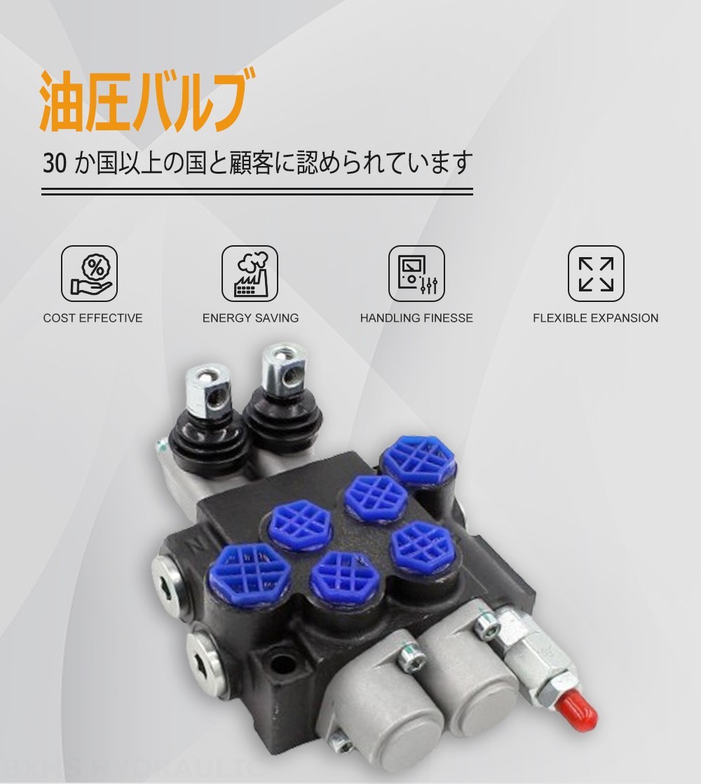 P40-G12-G38-OT 手動 2スプール モノブロック方向弁