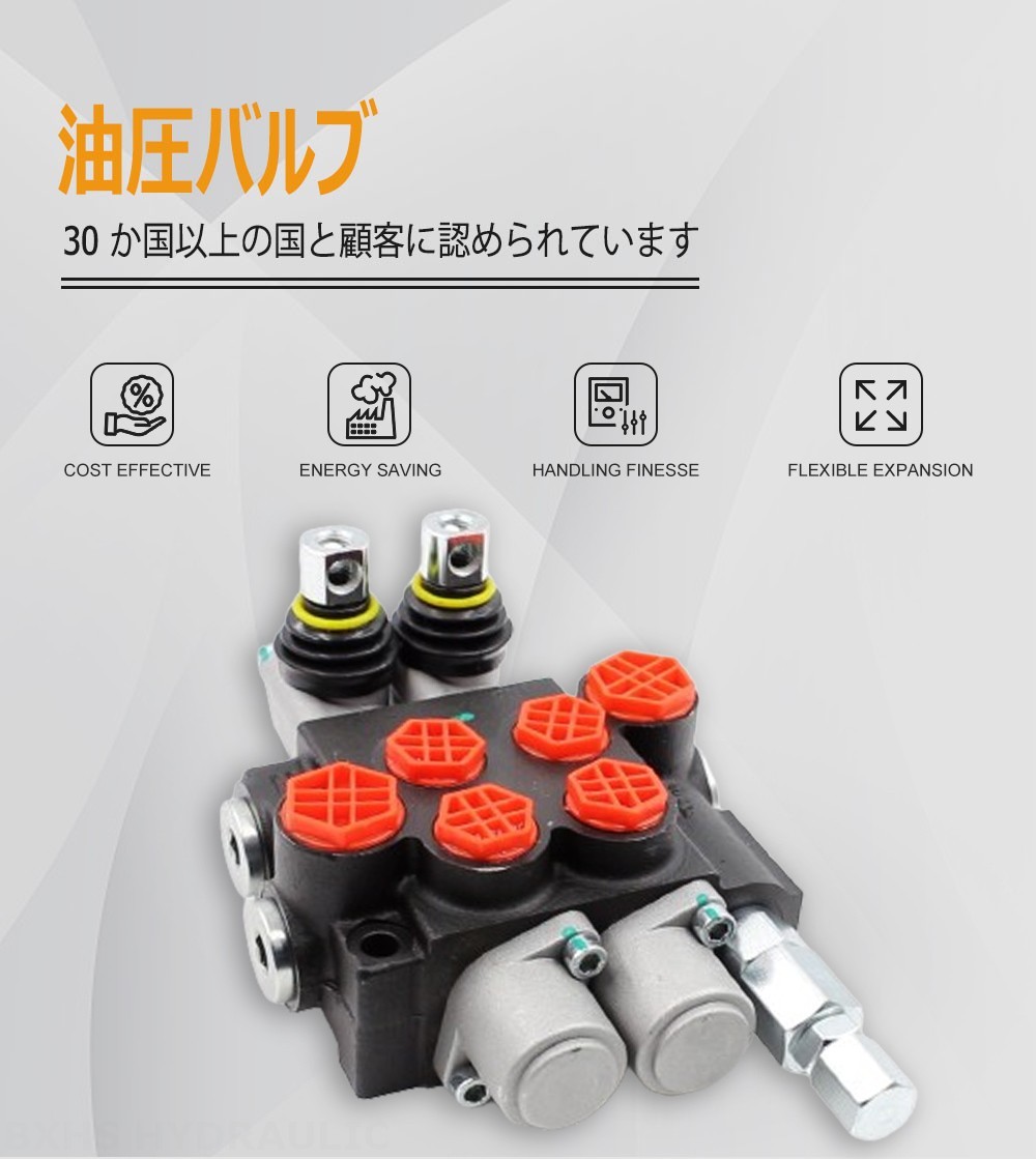 P40-G12-G38-OW 手動 2スプール モノブロック方向弁