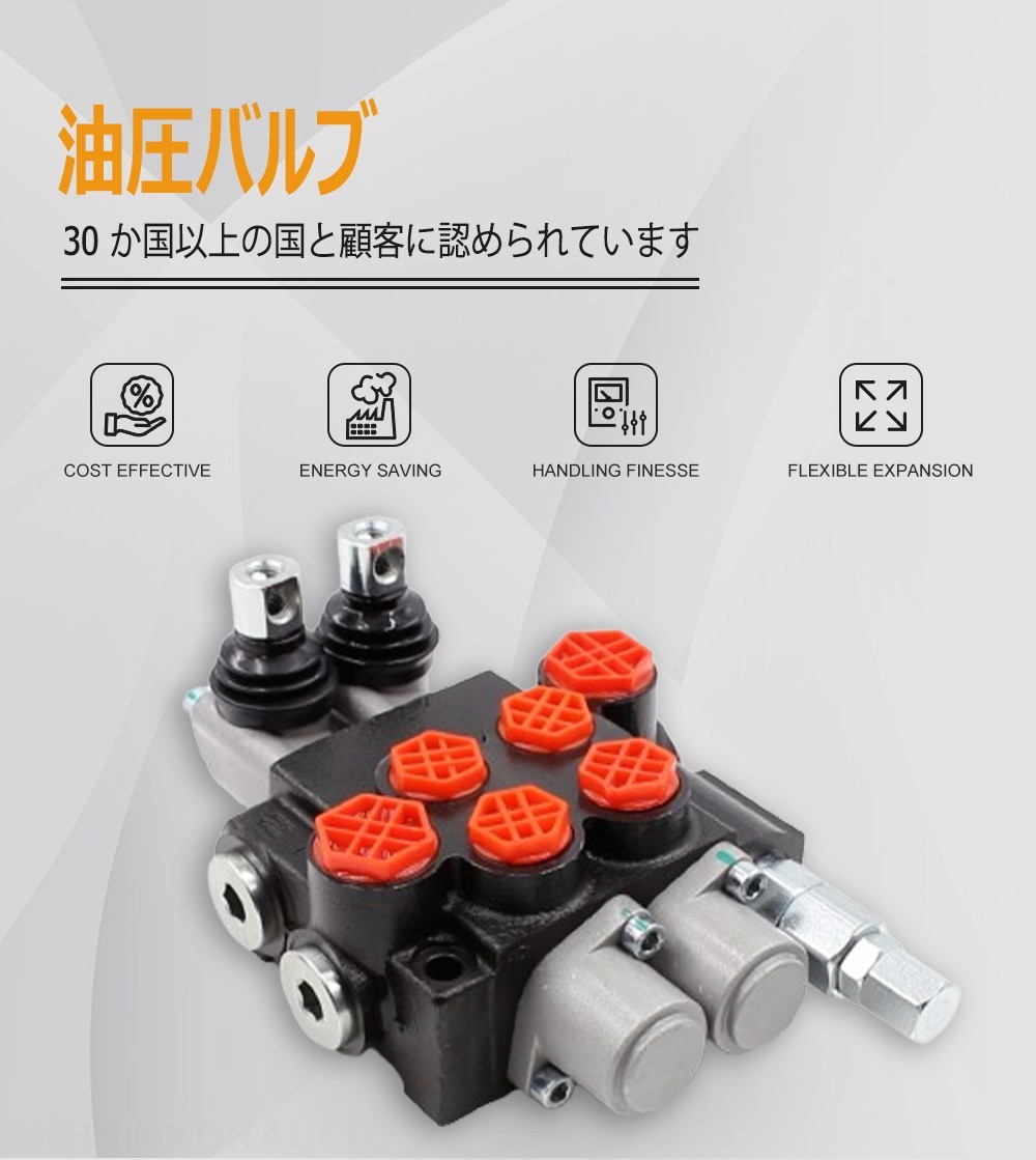 P40-G12-G38 手動 2スプール モノブロック方向弁