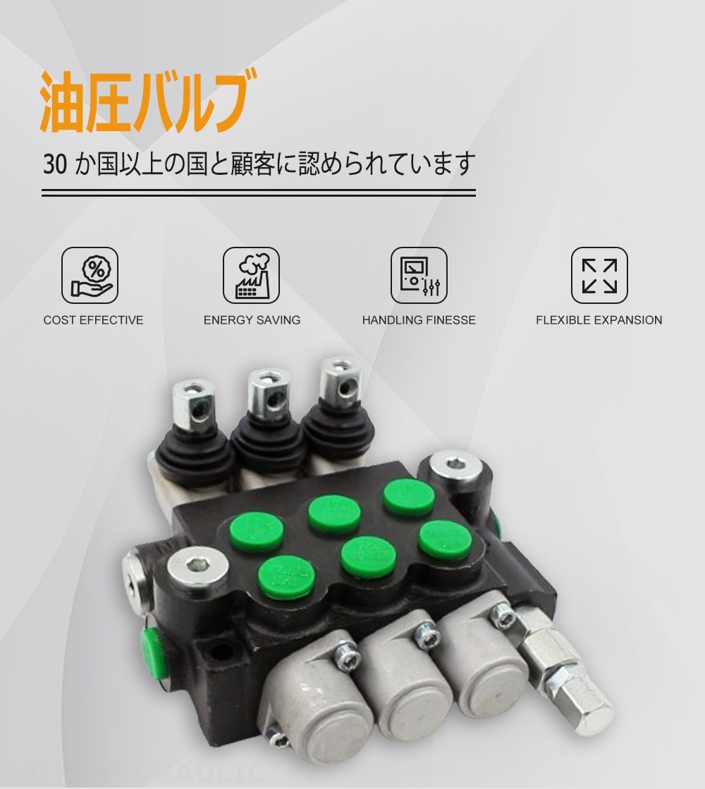 P40-U34-OT 手動 3スプール モノブロック方向弁