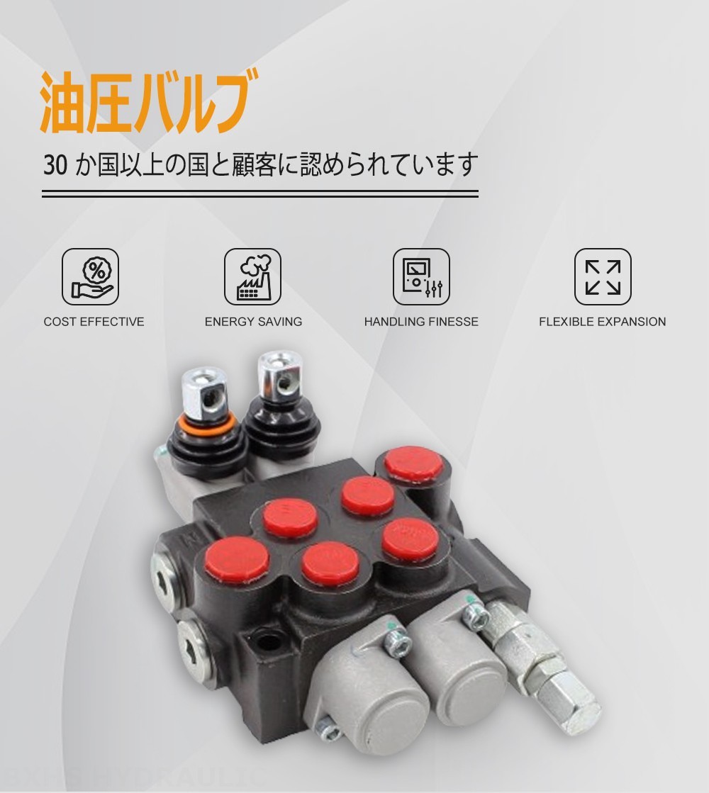 P40-U78-U34-OT-YW 手動 2スプール モノブロック方向弁