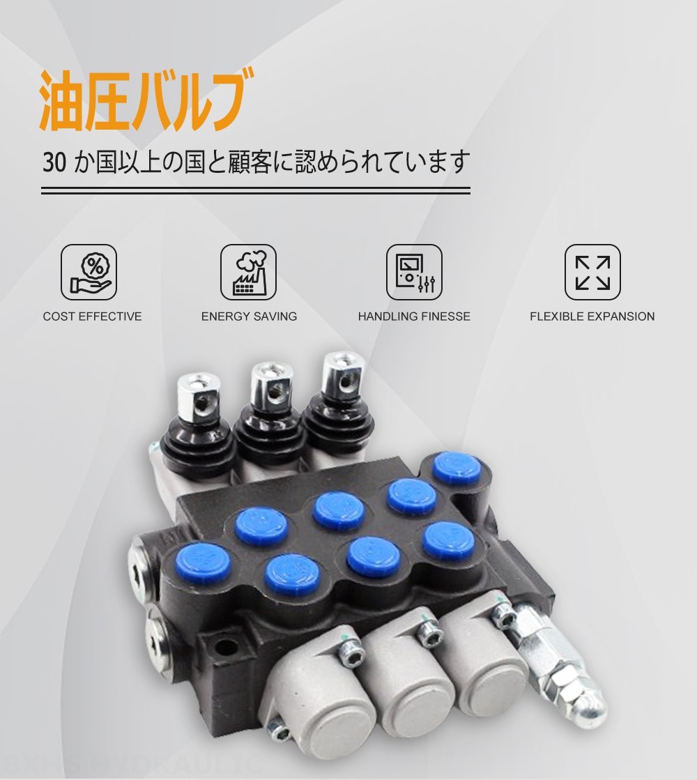 P40-U78 手動 3スプール モノブロック方向弁