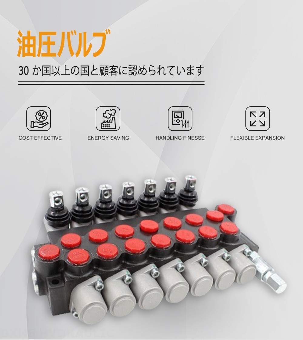 P40-U78 手動 7スプール モノブロック方向弁