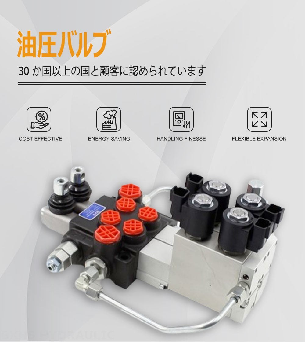 P40 電気油圧 2スプール モノブロック方向弁