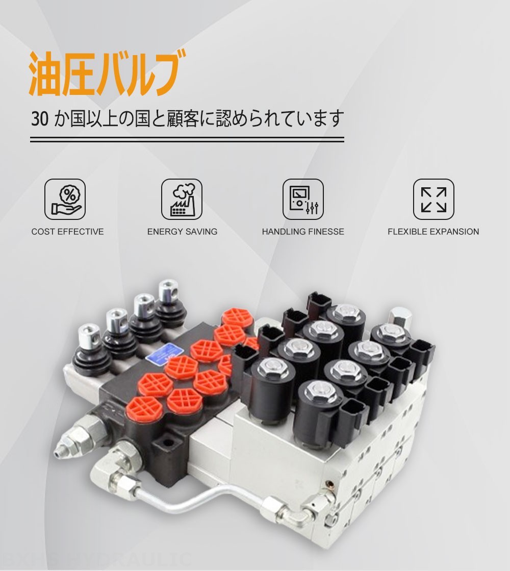 P40 電気油圧 4スプール モノブロック方向弁