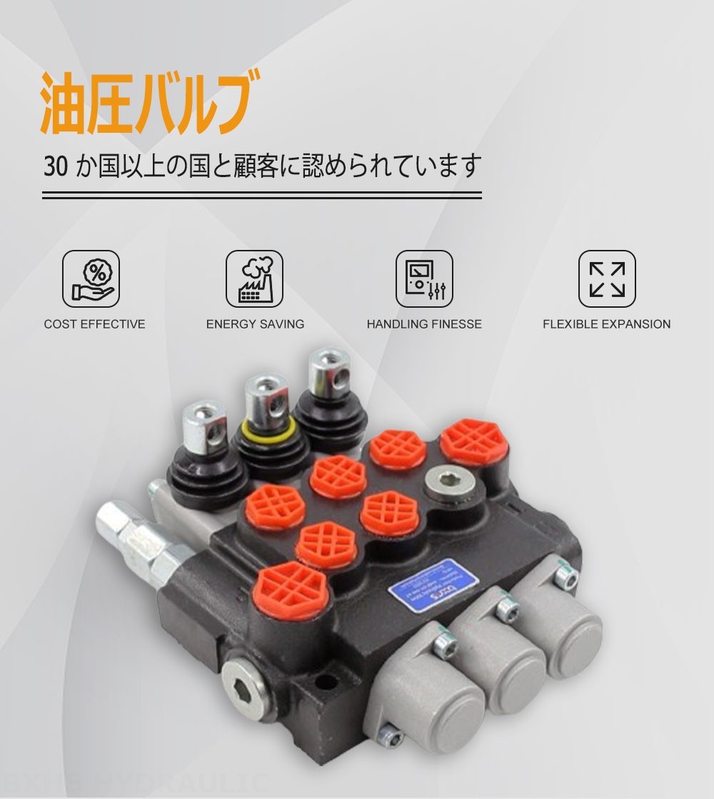 P40 手動 3スプール モノブロック方向弁