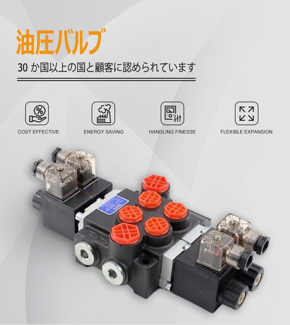 P40 ソレノイド 2スプール モノブロック方向弁