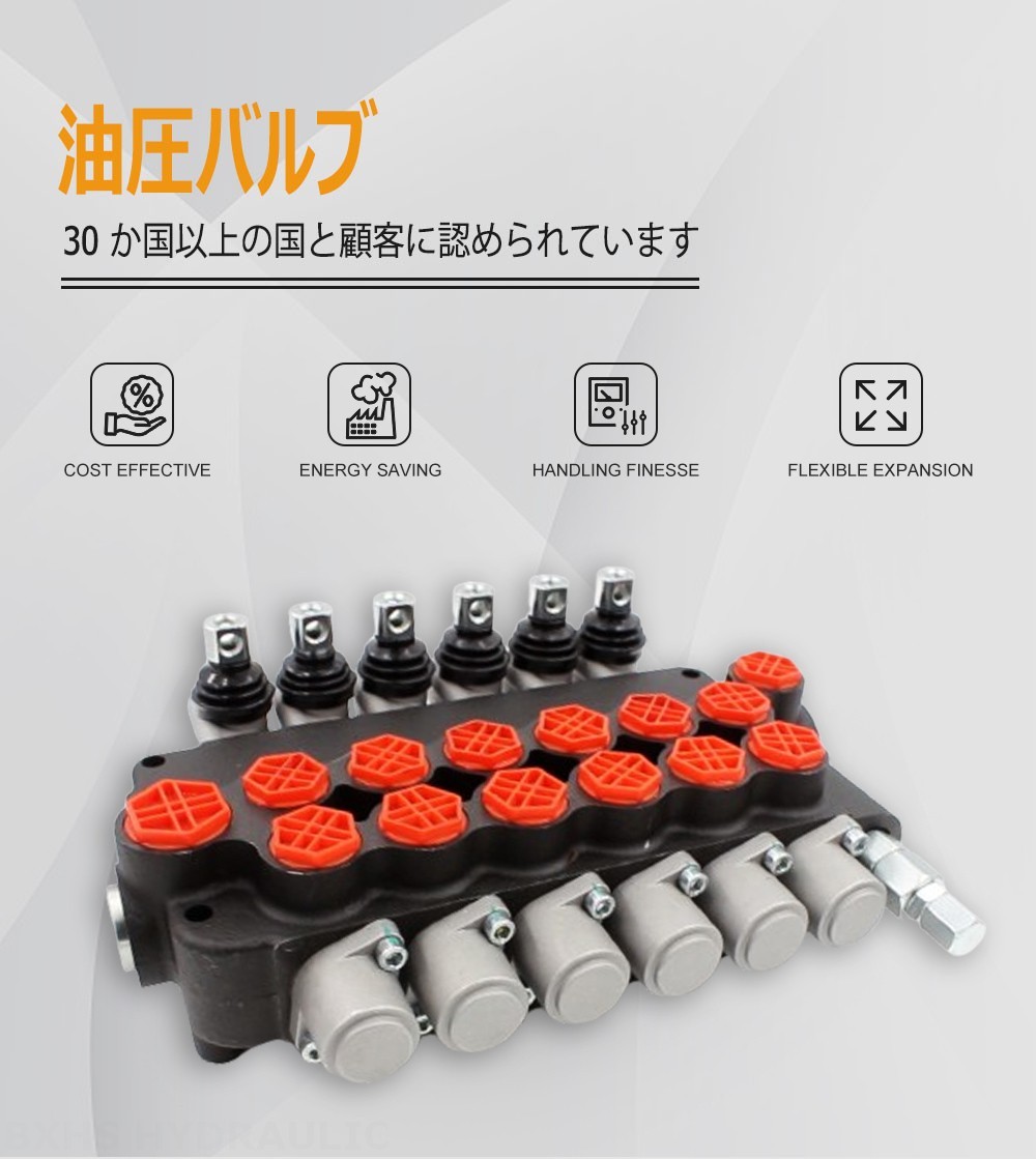 P80-G12-G34-OT 手動 6スプール モノブロック方向弁