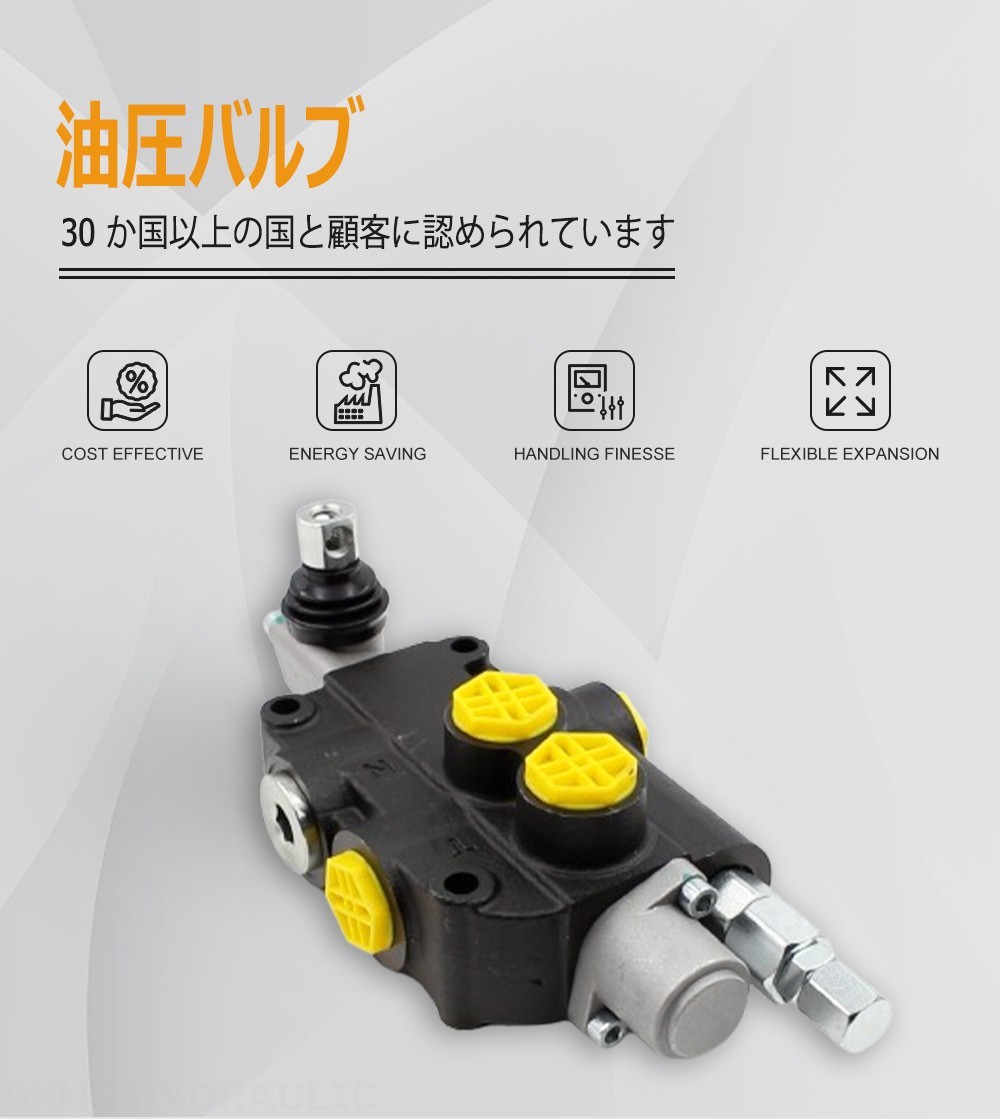 P80-G12 手動 1スプール モノブロック方向弁