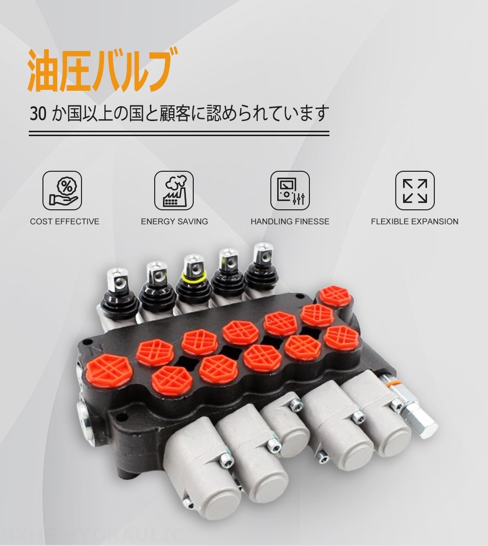 P80-G34-G12-2OT-YW-2OT 手動 5スプール モノブロック方向弁