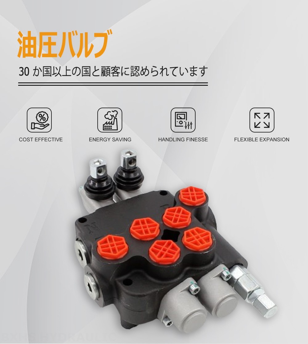 P80-G34-G12 手動 2スプール モノブロック方向弁