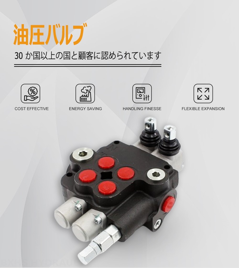 P80-U116-U78-2OT 手動 2スプール モノブロック方向弁