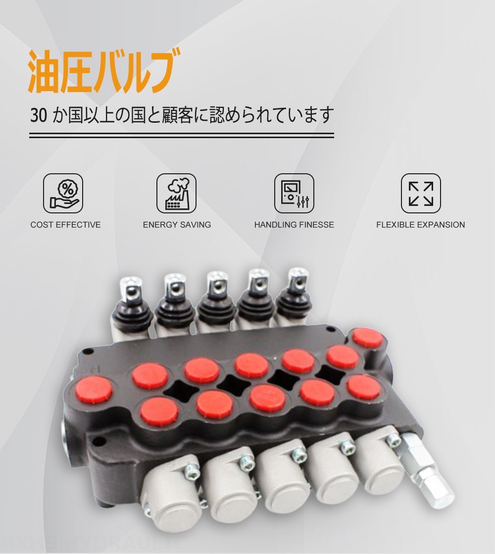 P80-U116-U78-OT 手動 5スプール モノブロック方向弁