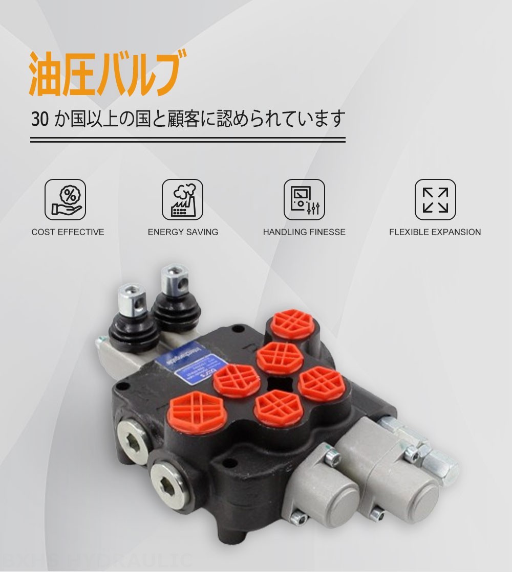 P80A 手動 2スプール モノブロック方向弁