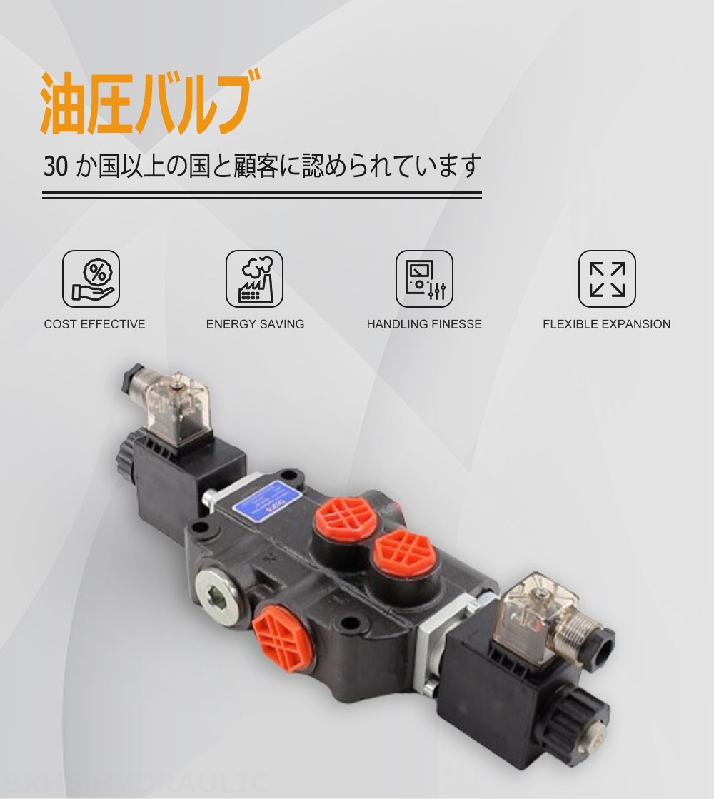 P80 ソレノイド 1スプール モノブロック方向弁