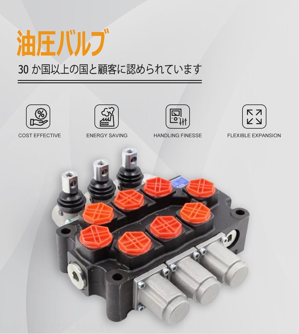 Q95 手動 3スプール モノブロック方向弁