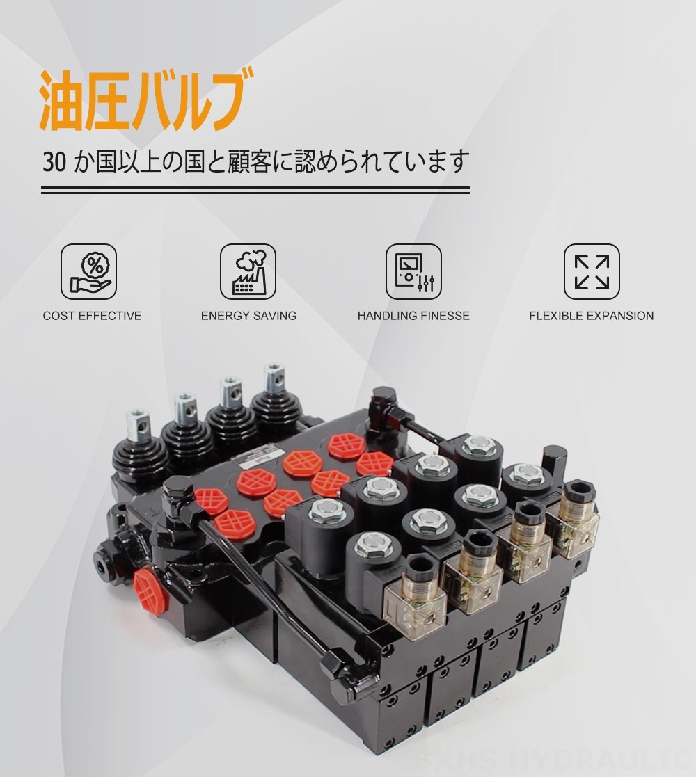 SD11-PG2 電気油圧 4スプール モノブロック方向制御弁