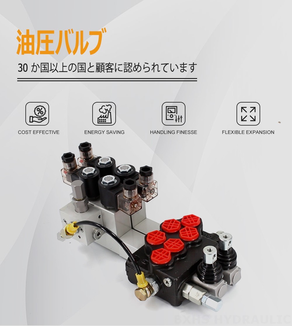 SD5 電気油圧 2スプール モノブロック方向制御弁