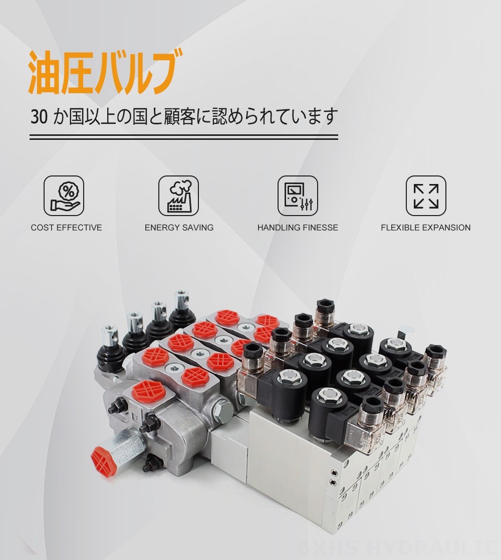 SD8 電気油圧 4スプール セクショナル方向弁