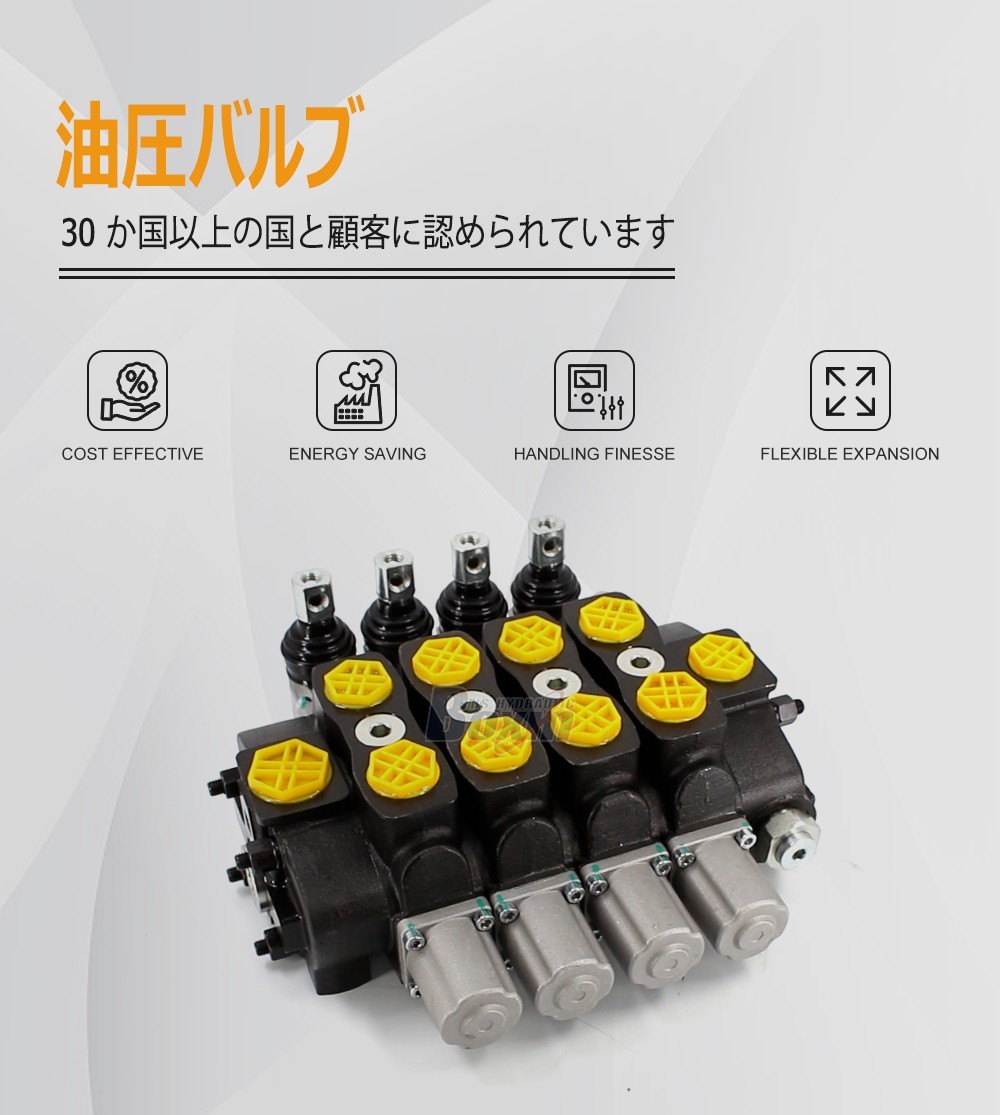 SD8 Manual 4 Spool Sectional Directional Valve for Hydraulic Systems